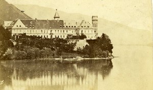 Lake Border Castle 73100 Aix les Bains France Old CDV Demay Photo 1870