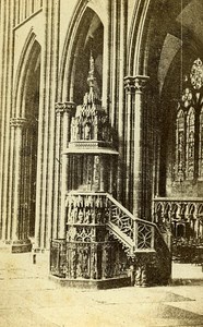 Church Interior Unidentified Place France Old Photo CDV 1870