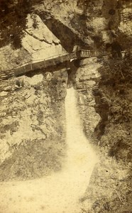 Switzerland Staubach Canyon Old Photo CDV Gabler 1870