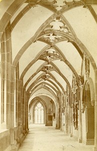 Cathedral Cloister Basel Switzerland Old Photo CDV Varady 1870