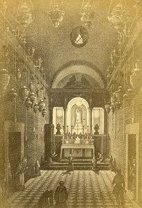 Italy Our Lady of Loretto Interior Chapel Old Photo CDV Pellegrini 1870