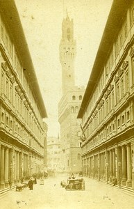 Italy Firenze Uffizi Gallery Old Photo CDV Brogi 1870