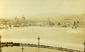 Italy Firenze Panorama Old Photo CDV Brogi 1870