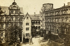 Germany Heidelberg Castle Court Old Photo CDV Richard 1870