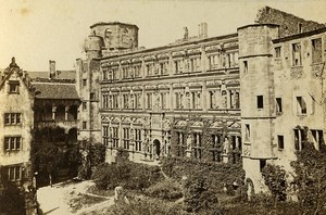 Germany Heidelberg Castle Court Old Photo CDV Richard 1870