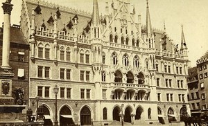 Germany Munchen Neue Rathhaus Old Photo CDV Kostler 1870