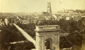 Bridge Unidentified Place Switzerland Old Photo 1870