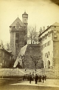 Castle 73000 Chambery Savoie France Old CDV Perrot Photo 1870