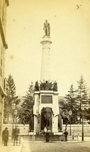 Boigne Fountain 73000 Chambery Savoie France Old CDV Perrot Photo 1870