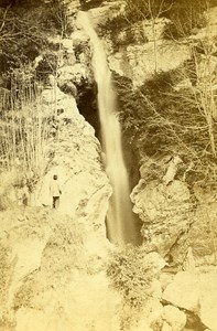 Jacob Waterfall 73000 Chambery Savoie France Old CDV Perrot Photo 1870