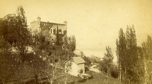 Castle 73370 Bourdeau Savoie France Old CDV Photo 1870