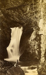 Gorges de la Diosa 74310 Servoz Savoie France Old CDV Perroud Photo 1870