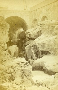 Gorges du Fier Bridge 74330 Lovagny Savoie France Old CDV Brun Photo 1870