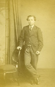 Man Fashion Knightsbridge United Kingdom Old CDV Stuart Photo 1870