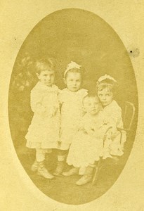 Children Group France Old CDV Photo 1870