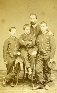 SchoolBoy Traditional Costume Lyon France Old Photo CDV Victoire 1870