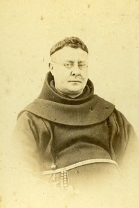 Catholic Religious Portrait Monk Lokeren Belgium Old Photo CDV Vlaminck 1870