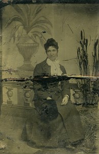 Woman Portrait France Tintype Ferrotype Collodion Street Photography 1900