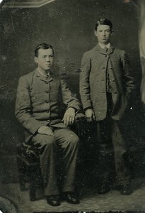 Young Men Portrait France Tintype Ferrotype Collodion Street Photography 1900