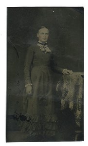 Woman Portrait France Tintype Ferrotype Collodion Street Photography 1900