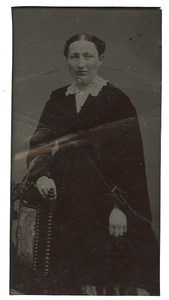 Woman Portrait France Tintype Ferrotype Collodion Street Photography 1900