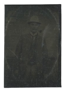 Man with a Pipe France Tintype Ferrotype Collodion Street Photography 1900