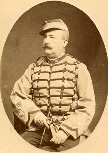 Captain of Equipment Serres 16e Horses Regiment Army France Old CDV Photo 1878