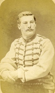 Second Lieutenant Midrie 16e Horses Regiment Army France Old CDV Photo 1878