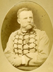 Adjutant Faberguette 16e Horses Regiment Army France Old CDV Photo 1878