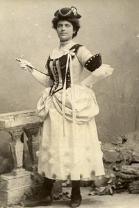 Humoristic Portrait Woman Meudon France Old Photo Delaporte 1875