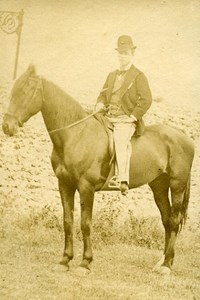 Horseman Portrait Meudon France Old Photo Delaporte 1875