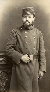 Military Portrait Meudon France Old Photo Delaporte 1875