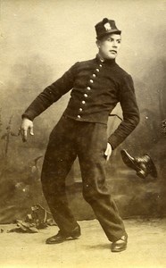 Humoristic Military Portrait Meudon France Old Photo Delaporte 1875
