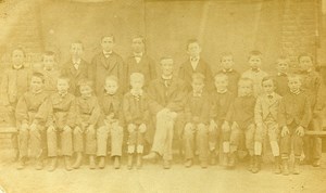 Ozanam School Group Portrait France Lille Old CDV Photo 1863