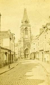 80000 Amiens Saint Leu Church France Old Photo CDV Leon & Levy 1875