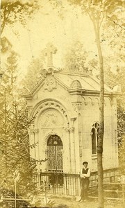 80000 Amiens Dubas Chapel Cemetery France Old Photo CDV Rosenthal 1875