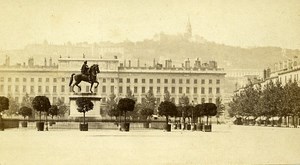 69000 Lyon bellecourt Place France Old Photo CDV 1875