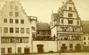 67000 Strasbourg Oeuvre Notre-Dame Traditional House France Old Photo CDV 1875