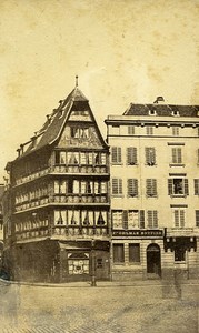 67000 Strasbourg Kammerzell House France Old Photo CDV 1875