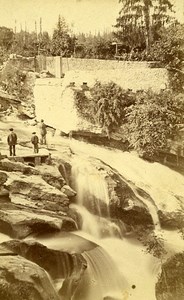 73000 Aix les Bains Falls France Old Photo CDV Demay 1875