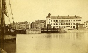 50100 Cherbourg Harbor France Old Photo CDV 1867