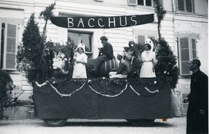 Carnival the Chariot of Bacchus Lille France Old Snapshot 1930