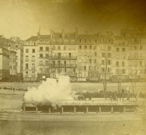 Canon Shot on the banks of the Seine Paris France Old Snapshot 1900