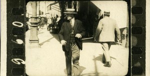 Snapshot Man walking Rue Nationale Lille France Old Street Photography 1928