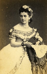 Peru Lima Portrait Woman Fashion Old CDV Photo Courret Hermanos c1860