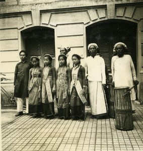 Indochina Saigon Native Tonkinese Ethnic Fashion Amateur Snapshot Photo 1930