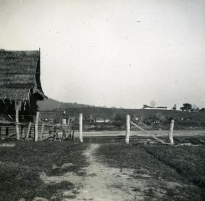 Indochina Laos Vientiane Street Life old Amateur Snapshot Photo 1930