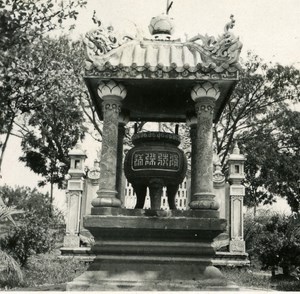 Indochina Laos Vientiane Pagode Boudha old Amateur Snapshot Photo 1930