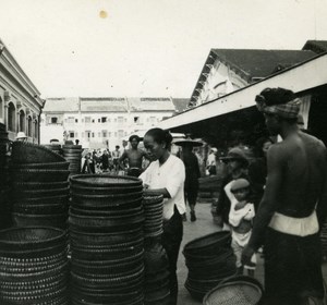 Indochina Vietnam Saigon Street Life old Amateur Snapshot Photo 1930