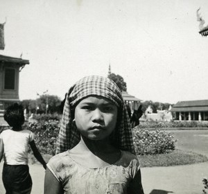 Indochina Vietnam Saigon Street Life old Amateur Snapshot Photo 1930